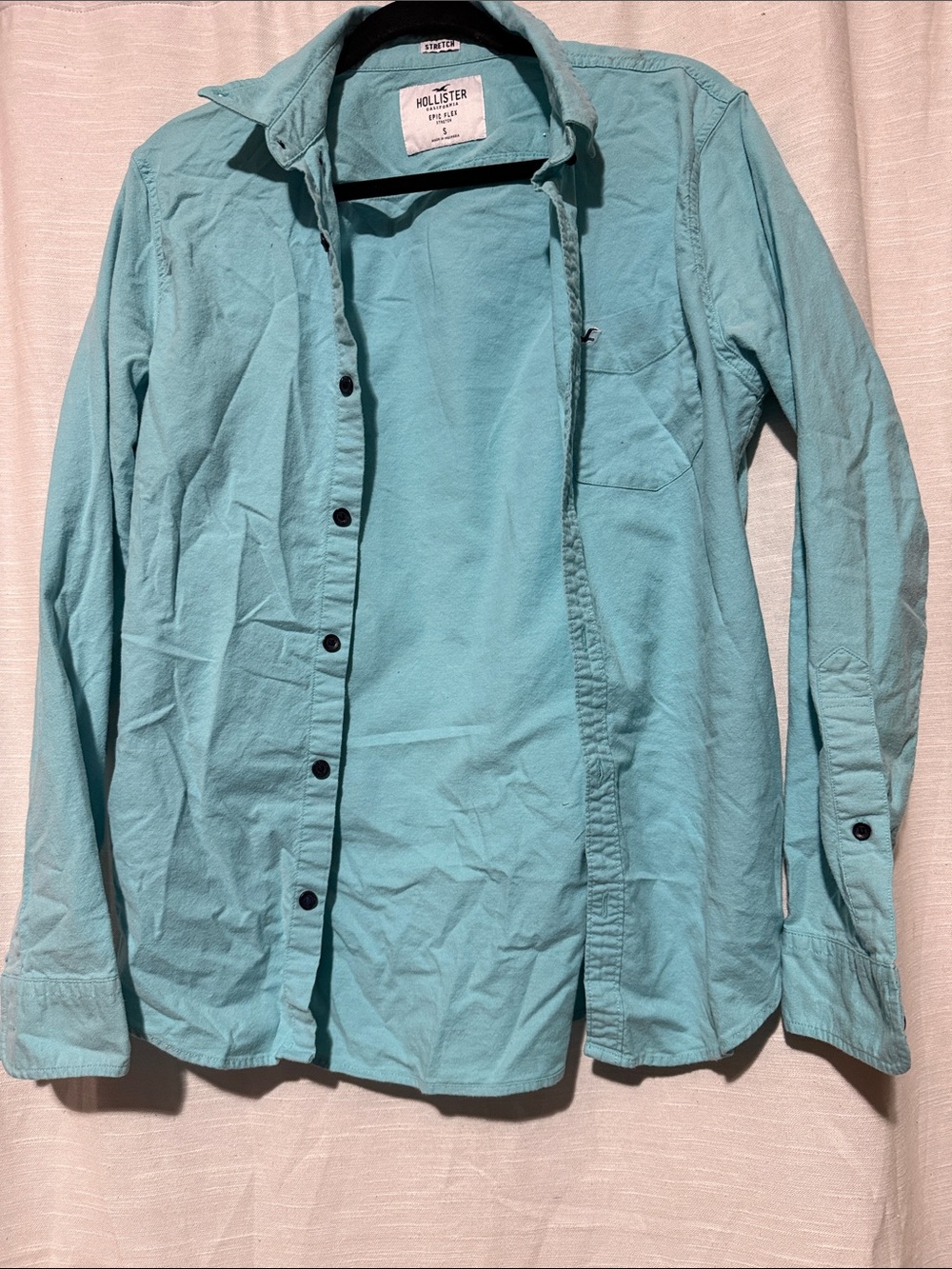 Hollister Seafoam Button-Up Shirt